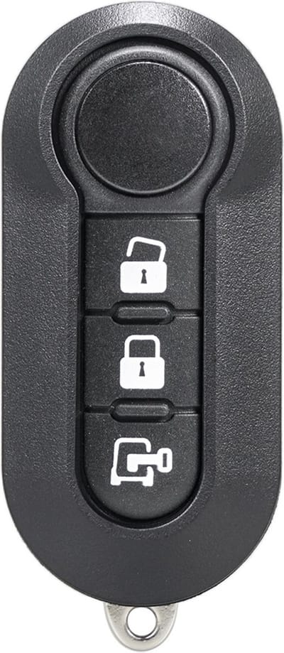 TLVX Sterke Autosleutel Behuizing Geschikt voor Fiat 500 / Panda / Punto / Bravo / Ducato / Lancia Ypsilon / Iveco Daily / Peugeot / Citroën / Ter vervanging van Originele Sleutel behuizing / Afstandsbediening Auto / 3 knops / 3 knoppen / 1 stuks