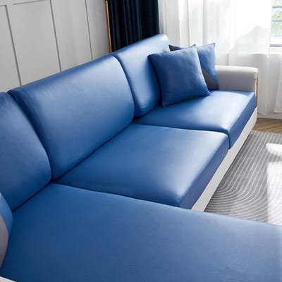 Pu lederen bank zitkussenhoezen waterdichte anti-vuile hoes stoelbeschermer hoek L-vormige bankhoes 1 /2 /3 /4 zits Normal Size (S)-1pc