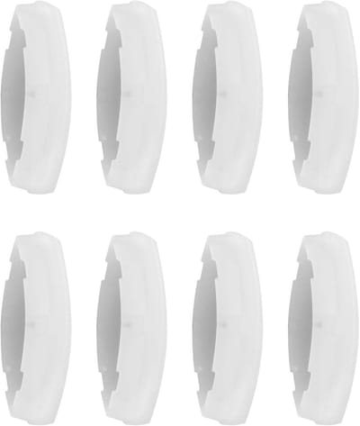 Toiletstoelbumpers - Brilstabilisator - Stille Sluiting - Antislip Kussen - 8 Stuks - Wit