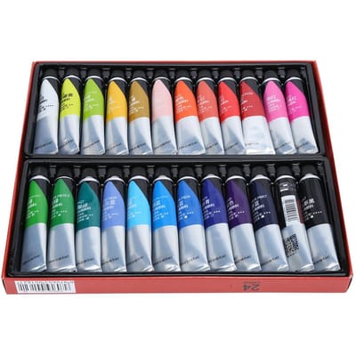 24 Kleuren Acrylverf Set Waterdicht Handgeschilderd Muurschildering Pigment Tube Kunst Tekenbenodigdheden 20ml