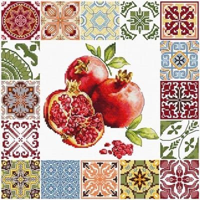 Borduurpakket Luca-S - Mosaic Heart of the Pomegranate - Mozaiek Hart van de Granaatappel - B7058