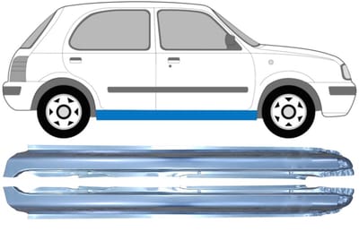 Volledige dorpel voor Nissan Micra K11 1992-2003 / Links + Rechts / Set
