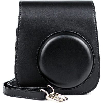 PU Leer Tas met Schouderband voor Fujifilm Instax Mini 11 CameraZwart zwart