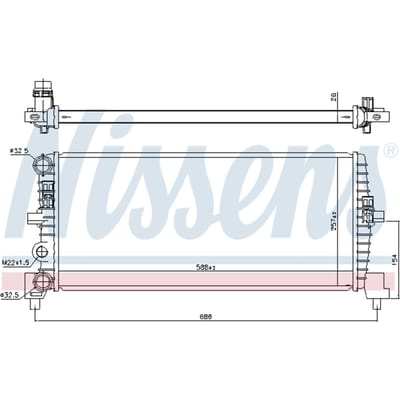 Radiator, motorkoeling NISSENS 606239