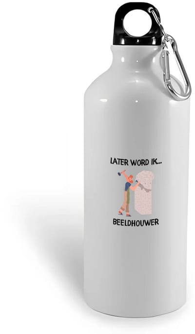 Hacebo® - Later word ik beeldhouwer waterfles - Kunst - Beeldhouwers - Kunstenaar - sculptuurmaker - water fles - 400ML