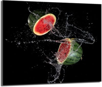 TMK ArtDeko - Glazen Beschermplaat Voor Fornuis - 60x52 cm - Arbuz Motief - Geharde Glasconstructie