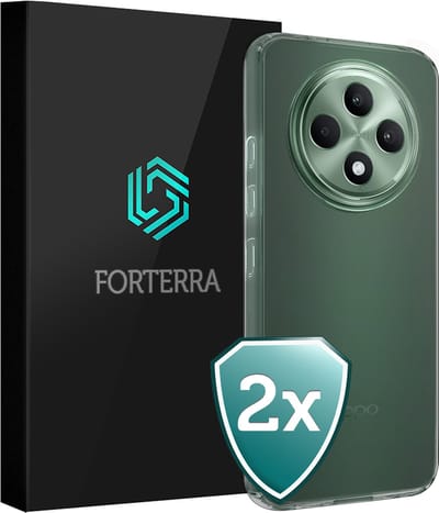 Hoesje 2 Stuks - Geschikt voor Oppo Reno 12 F - Sterk & Shockproof - Back Cover - Case Siliconen - Telefoon Hoes - Transparant