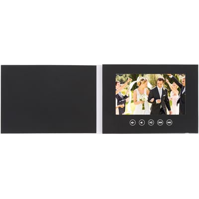 Elektronische Videogroetkaart HD 720P Videobrochure 128M Geheugen Elektronisch Videoboek met LCD 5 Inch beige