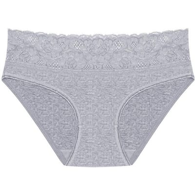 Damesonderbroek Effen Kleur Lage Taille Kant Naadloos Antiseptisch Zacht Dun Ademend Vochtregulerend Elastisch Dames Slipje Ondergoed S