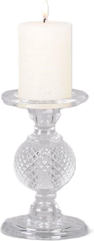 Rasteli Kaarsenhouder-Kandelaar voor tafelkaars Glas D 11,5 cm H 18 cm