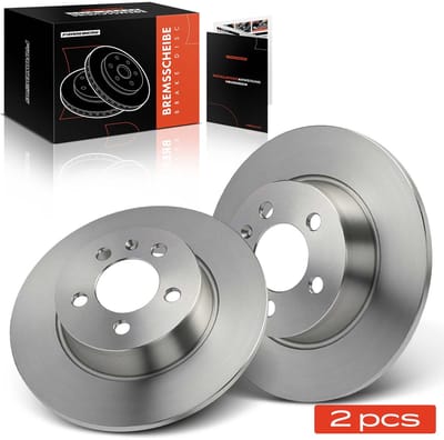 Frankberg 2x remschijf achter links rechts voor Audi A1 8X1 8XA