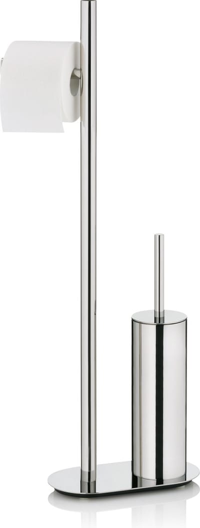 Lucido Toiletborstel en toiletrol set - Zilver - Kela