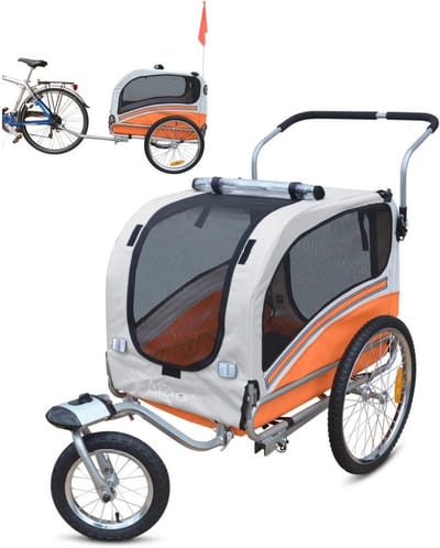 Hondenaanhanger en fietsaanhanger voor honden - Veilig en veelzijdig (M)