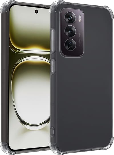 Hoesje - Geschikt voor OPPO Reno 12 - Sterk & Shockproof - Siliconen Case - Back Cover - Telefoon Hoes Shock Proof - Telefoonhoesjes - Transparant