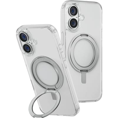 Coque UNIQ Swivix pour iPhone 16 Support Kickstand Rotatif à 360° Transparente