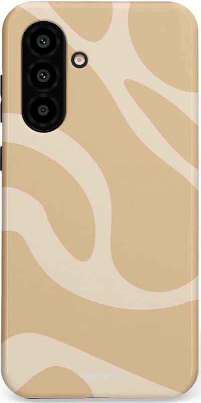 Casetastic hoesje geschikt voor Samsung Galaxy A36 / Samsung Galaxy A56 - Dubbellaagse bescherming - Aesthetic Beige Wave Clean Girl - Fashion Case - Beige