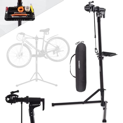 AREBOS Fiets montagestandaard, met draagtas, 360° draaibaar, draagvermogen 30 kg