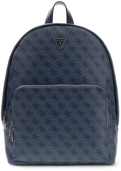 GUESS laptop rugzak rugzak met laptopvak Milano Backpack Blue Denim blauw