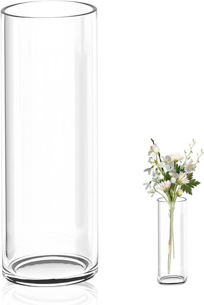 Decoratieve Glazen Bloemenvase van 30 cm voor Woonkamer, Bruiloft en Slaapkamer - Perfect voor Bloemen en Interieurdecoratie