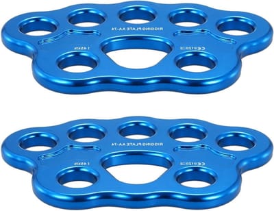 Montageplaat Klimmen - Ankerpunt Plaat - Veilig Klimmen - 8 Gaten Ontwerp - 45KN Breeksterkte - Blauw