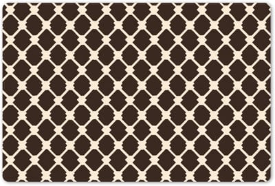 Placemats 45x30 cm - Placemat kunststof - 1 stuk - Bruin - Ruitpatroon - Geometrisch - Borden onderleggers - Decoratie voor op tafel - Keuken tafeldecoratie accessoires - Vinyl onderlegger - Tafelversiering