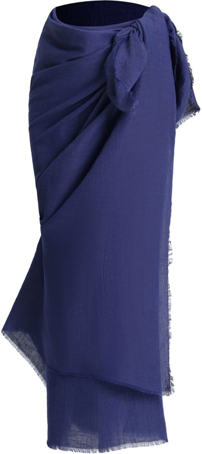 Emilie collection - pareo - linnen mix - 190X120CM - marineblauw