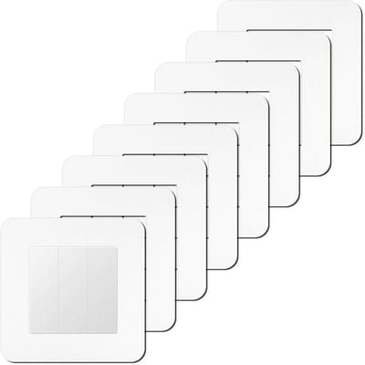 8x Decoratieve Lichtschakelaar Afdekking Wit Zelfklevend