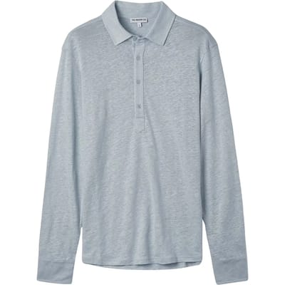 Poloshirt met lange mouwen in linnen jersey The Resort Co Popover