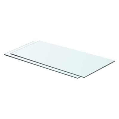 vidaXL - Schappen - 2 - st - 60x25 - cm - glas - transparant