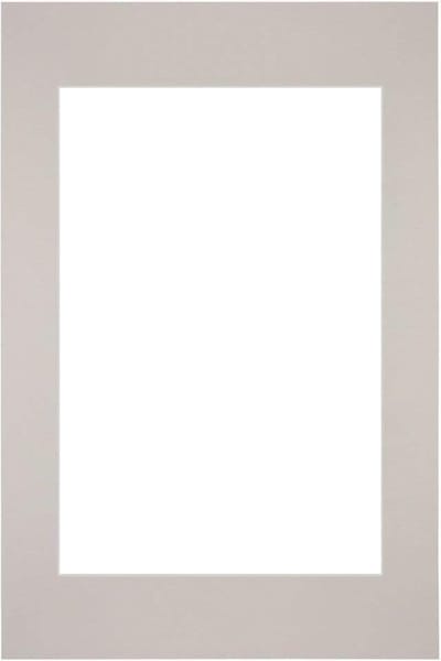 Passe-Partout Fotomaat 30x45 cm - Lijstmaat 40x60 cm - Grijs Graniet - Museumkarton - Fotolijst niet inbegrepen