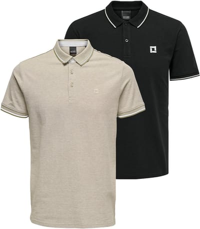 Only & Sons Heren poloshirt 2 pack Onsefletcher