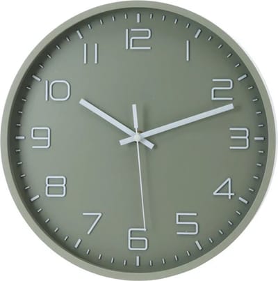 Koopman - Decoratieve Wandklok - 30 cm - Kunststof - Scherpe Wijzers