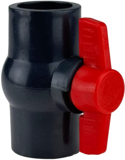 Kogelafsluiter/kogelkraan PVC 40 mm zwart (Sani-Reducer)
