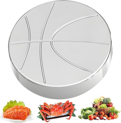 IJspakken Roestvrij Staal - Koelblok Lunchbox - Eten Koel Houden - Voedselveilig Materiaal - 9.5 cm x 2 cm - Basketbal