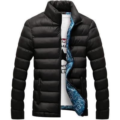 Heren Licht en Verdikt Heren Dons Katoen-gewatteerd Warm en Slank Jack XXXXL black