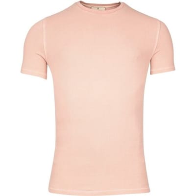 Thomas Maine T-Shirt Crew Neck Chest Pocket Pigment Dyed Old Rose / male