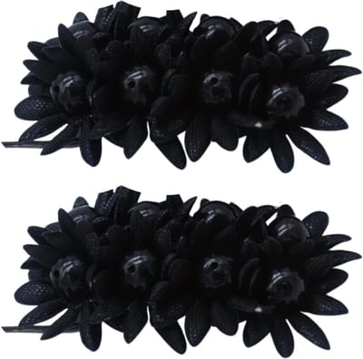 Slipper clipper Bloem -recht zwart- schoen versiering- Charme Bijoux