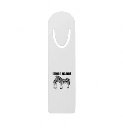 Hacebo® - 2 zebra's metalen boekenlegger - Dierentuin - zebra liefhebbers - met eigen naam - zebra spullen - Gepersonaliseerd Bladwijzer boekenleggers - 12.7 cm x 3.2cm