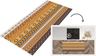 Keukenloper - Loper keuken - Patronen - Afrika - Abstract - 120x50 cm - Keukenloper vinyl