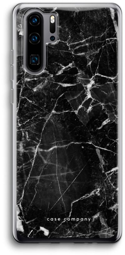 Case Company® - Hoesje geschikt voor Huawei P30 Pro hoesje - Zwart Marmer - Soft Cover Telefoonhoesje - Bescherming aan alle Kanten en Schermrand
