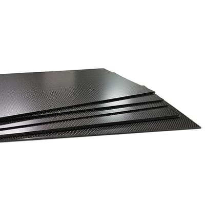 Koolstofvezel Platen - Composiet Materiaal - Modelbouw Projecten - Precisie Gesneden - 500x500 mm - Twill Glanzend