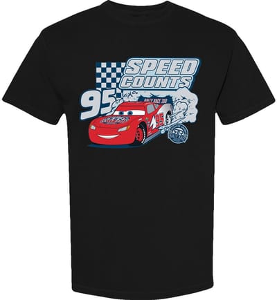 Disney - Cars Speed Counts Heren T-shirt - S - Zwart