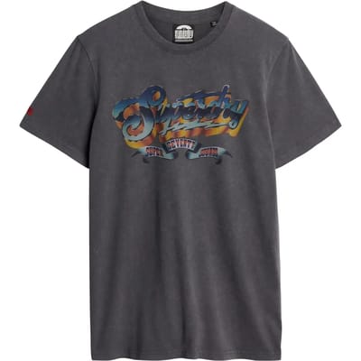 Superdry Rock Graphic Band T-shirt Met Korte Mouwen Grijs XL Man