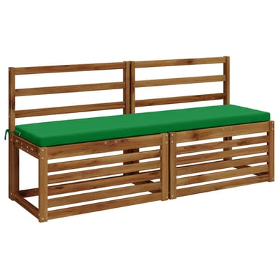vidaXL - 2-delige - Bankkussens - SOEST - 2 - st - 100% - Polyester - Groen