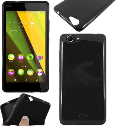 ebestStar - Hoes geschikt voor Wiko Pulp Fab 4G, Beschermhoes Siliconen Schokbestendig, Dun en Flexibel, Zwart