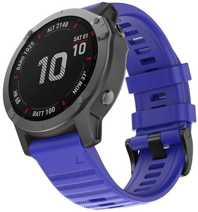 By Qubix - Geschikt voor Garmin bandje - 26mm Quickfit - Siliconen bandje - Kobalt blauw - Geschikt voor Garmin Fenix 8 / 8 Pro - 51mm
