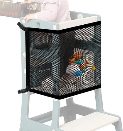 Veiligheidsnet Staande Toren - Kindertoren Net - Kinderen Beveiligen - 4-zijdig Beschermend Gaas - 110x45 cm - Enkele Attribuut