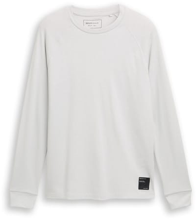 Tom Tailor Denim - Shirt met lange mouwen en wafelstructuur - Maat XS - Chalk Grey
