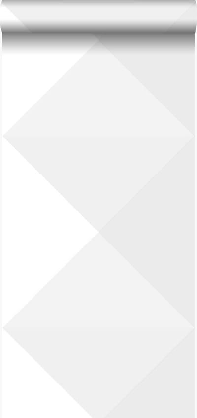 Origin Wallcoverings behang grote grafische driehoek licht warm grijs - 347496 - 53 cm x 10,05 m