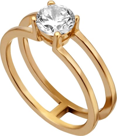 Esprit ESRG001012 Lillian Ring - Zilver - Goudkleurig